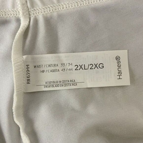 Hanes Collection High Cut Tummy Control Panties Womens 2XL White Firm Shaping - Picture 5 of 6